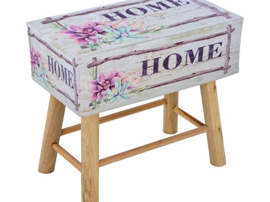 ΣΚΑΜΠΩ ΑΠΟ PU ΜΕ 4ΠΟΔΙΑ ΞΥΛΙΝΑ HM8151 HOME 53X31X48Υεκ.