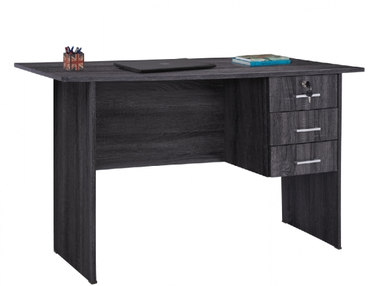ΓΡΑΦΕΙΟ ΜΕΛΑΜΙΝΗΣ HAYDEN 120x60x75Υεκ.ΜΕ 3 ΣΥΡΤΑΡΙΑ ΣΕ ΑΝΘΡΑΚΙ ΧΡΩΜΑ HM2268.01