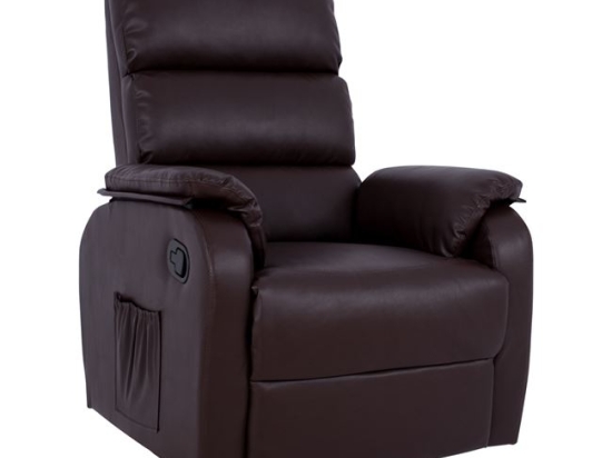 ΠΟΛΥΘΡΟΝΑ RELAX ΜΕ ΜΗΧΑΝΙΣΜΟ MASSAGE HM8316.02 ΚΑΦΕ PU 78x97x97 εκ.