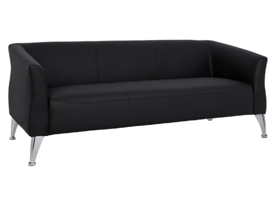 ΚΑΝΑΠΕΣ 3ΘΕΣΙΟΣ KIANA HM3122.31 ΜΕ ΜΑΥΡΟ PU 180x75x71 εκ.