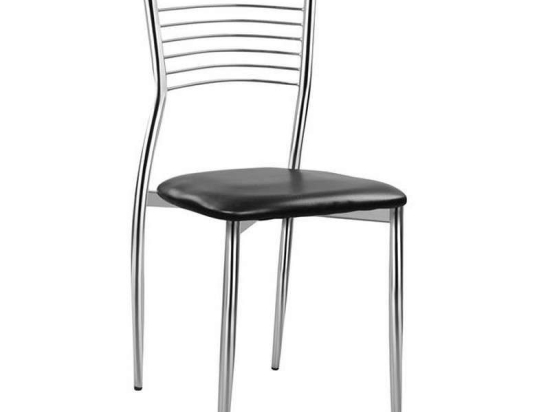 Καρέκλα Elvira HM0025.02 40x44x83 Με Κάθισμα Από Black Pu Σετ 4τμχ Μέταλλο,Τεχνόδερμα