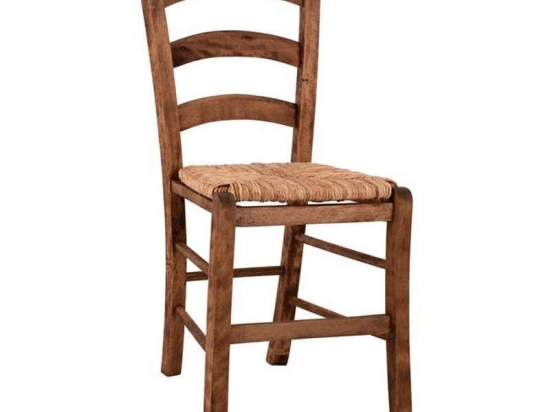 Καρέκλα Πάρος Με Ψάθα 40x43x88 HM10379.01 Wallnut Ξύλο,Ψάθα