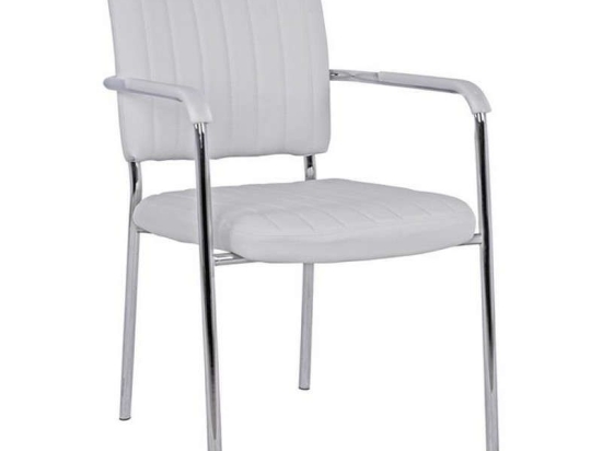 Καρέκλα Επισκέπτη Με Μπράτσα 56,5x59x85 HM1070.02 White Σετ 4τμχ