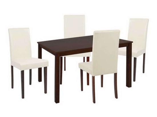 Σετ Τραπεζαρίας 5τμχ Selene HM10256 Καρυδί 120x75x74cm 4 Θέσεων