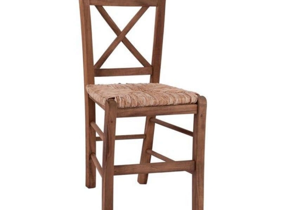 Καρέκλα Καφενείου Με Ψάθα 40,5x41,5x88 HM10371.01 Wallnut Ξύλο,Ψάθα