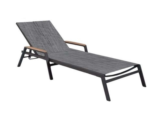 Ξαπλώστρα Με Μπράτσα Αλουμινίου 200x75,5x33,5 HM5559.02 Grey