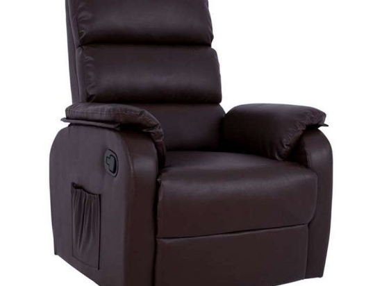 Πολυθρόνα Comfort Relax Με Μηχανισμό Massage 78x97x97 HM8316.02 Brown Τεχνόδερμα