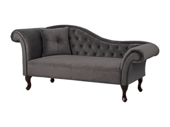 Ανάκλινδρο T.Chesterfield Grey Niovi HM3007.10 Αρ.Μπράστο 189x61x84Yεκ.