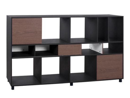 Βιβλιοθήκη - Ραφιέρα Wallnut Grey 220Χ40Χ120 HM2099 Μελαμίνη