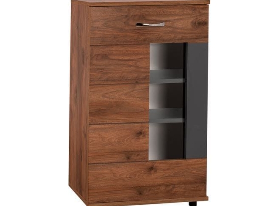 Βιτρίνα-Ντουλάπι Tv Amalfi Mocca-Grey HM2321.02 56,5Χ27,5Χ93,5Υ εκ. Μελαμίνη