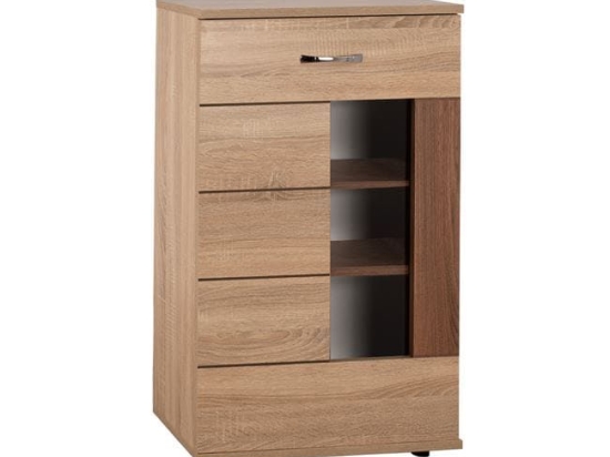 Βιτρίνα-Ντουλάπι Tv Amalfi Sonama-Wallnut HM2321.01 56,5Χ27,5Χ93,5Υ εκ. Μελαμίνη
