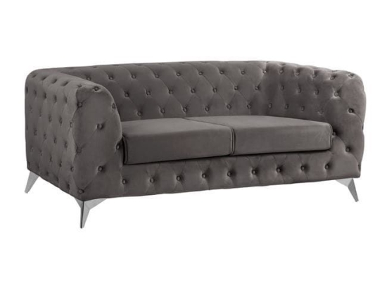 Καναπές 2Θέσιος Albert T.Chesterfield Grey HM3129.10 180Χ88Χ74Υεκ. Βελούδο