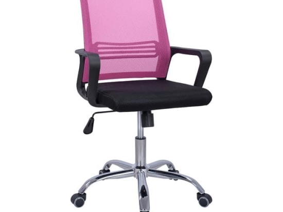 Καρέκλα Γραφείου HM1148.05 Black Pink 60x57x104Υ εκ.