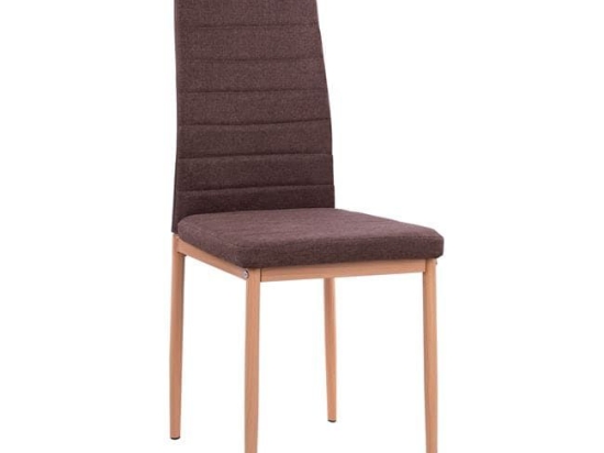 Καρέκλα Lady HM0037.13 Brown 40x48x95 εκ. Σετ 4τμχ Μέταλλο,Ύφασμα