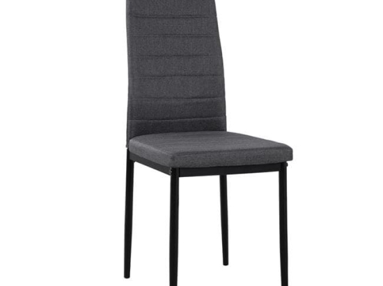 Καρέκλα Lady HM0037.20 Grey 40x48x95 εκ. Σετ 4τμχ Μέταλλο,Ύφασμα