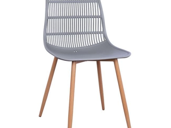 Καρέκλα Giosseta HM8513.10 Grey 46X51X84Y εκ. Σετ 4τμχ Μέταλλο,Πολυπροπυλένιο
