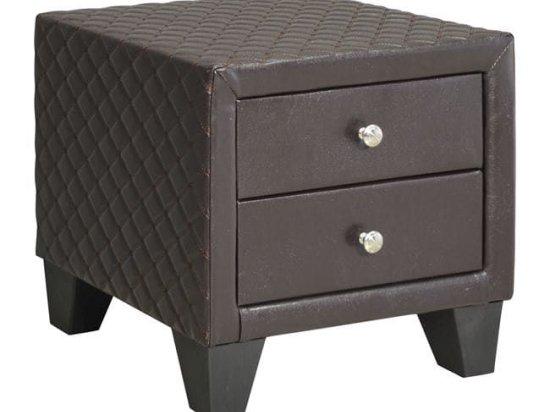 Κομοδίνο Elda HM595.01 Brown 45x39x45Υ εκ. Τεχνόδερμα