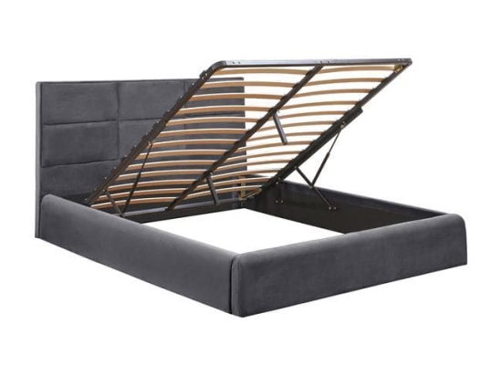 Κρεβάτι Briley Grey Με Αποθηκευτικό Χώρο 160x200 HM583.01 Διπλό Βελούδο