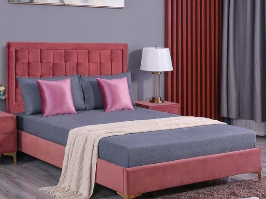 Κρεβάτι Montpellier 150Χ200 Apple HM592.02 Διπλό Βελούδο