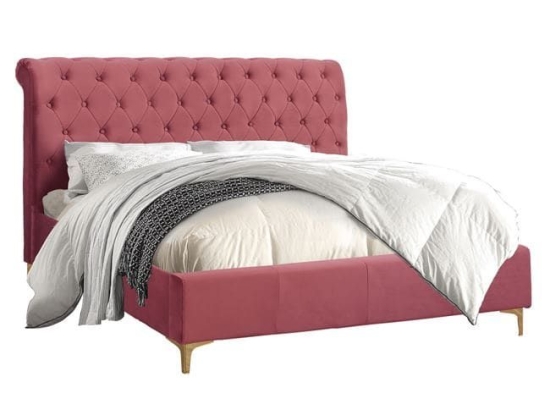 Κρεβάτι Queen HM365.05 150Χ200 Apple 160Χ219Χ94Υεκ. Διπλό Βελούδο