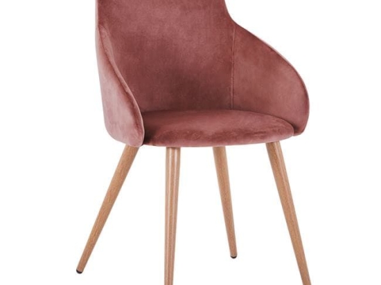 Πολυθρόνα Ivy Apple HM8546.02 55x55x80Υ εκ. Σετ 2τμχ Βελούδο, Μέταλλο
