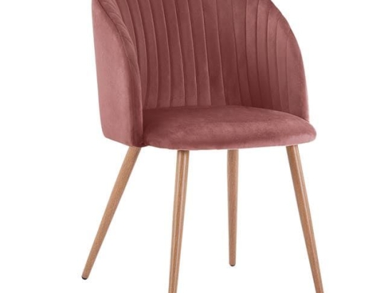 Πολυθρόνα Leah Apple HM8543.02 51x58x80Υ εκ. Σετ 2τμχ Βελούδο, Μέταλλο