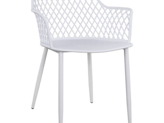 Πολυθρόνα Jocelyn HM8510.01 White 62Χ55,5Χ79Υ εκ. Σετ 4τμχ Μέταλλο,Πολυπροπυλένιο