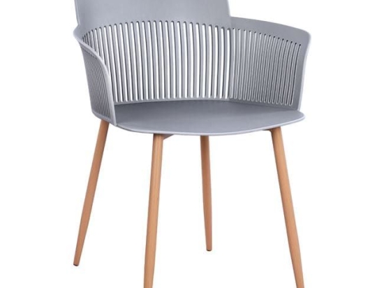 Πολυθρόνα Nena HM8514.10 Grey 61Χ52Χ80Υ εκ. Σετ 4τμχ Μέταλλο,Πολυπροπυλένιο