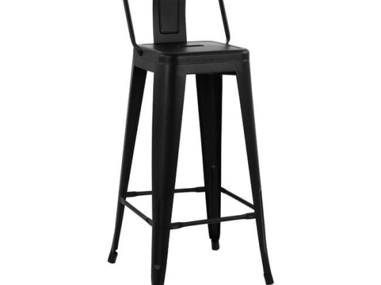 Σκαμπό Bar Melita Black HM8643.22 Μέταλλο