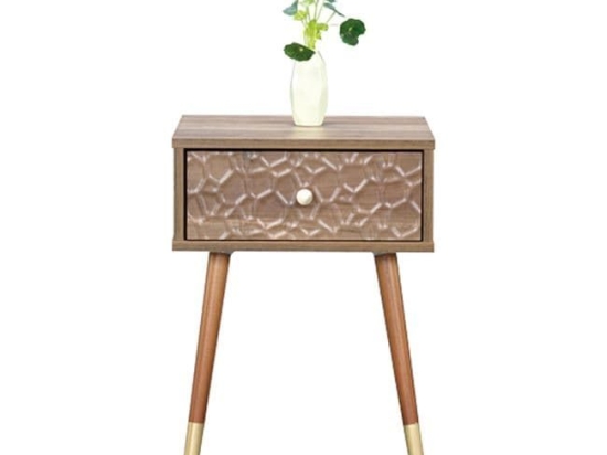 Τραπεζάκι Βοηθητικό Σαλονιού Shanice HM8657 Wallnut 39x39x51Υ εκ. Μελαμίνη