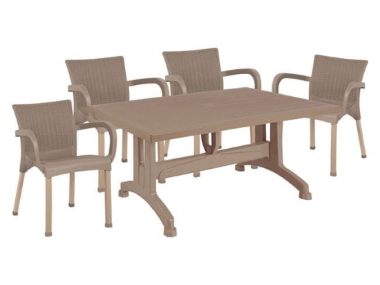 Τραπεζαρίας Σετ 5Τμχ Cappuccino HM10582.02 4 Θέσεων