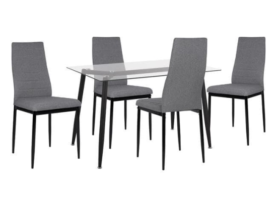 Τραπεζαρίας Σετ 5Τμχ  Grey HM11076 4 Θέσεων