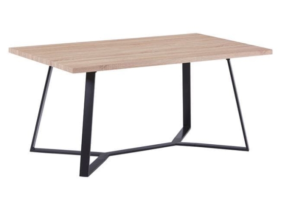 Τραπέζι Aldwin HM8551.01 Sonama 160X90X75Υ εκ. Mdf,Μέταλλο