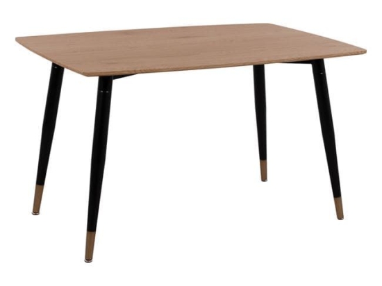 Τραπέζι Natural - Black HM8553.01 120x80x74Υ εκ. Μέταλλο,Ξύλο