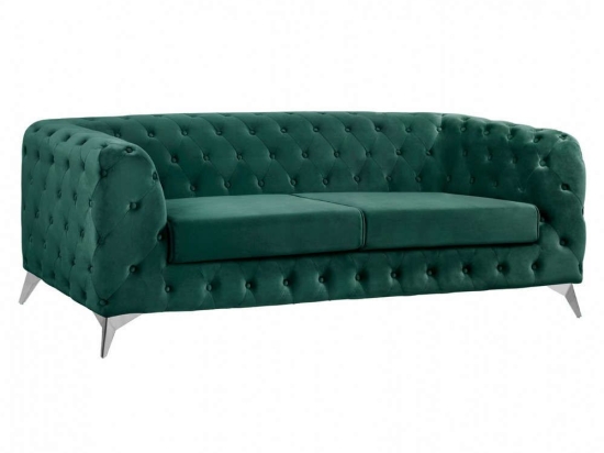Καναπές Τριθέσιος Albert T. Chesterfield HM3128.03 224x90x72cm Forest Green Βελούδο