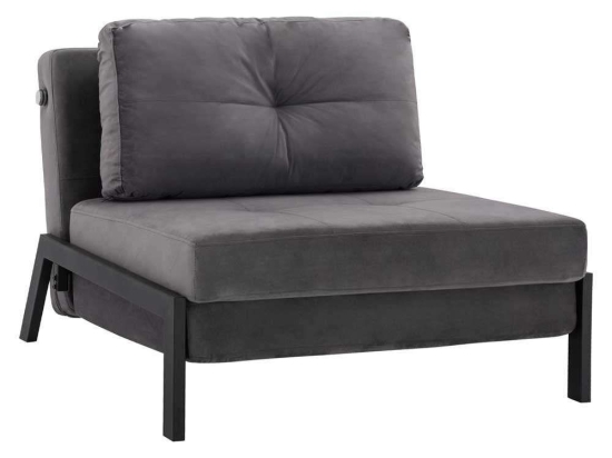 Πολυθρόνα-Κρεβάτι HM3078.11 95x92x66Υcm Grey Βελούδο