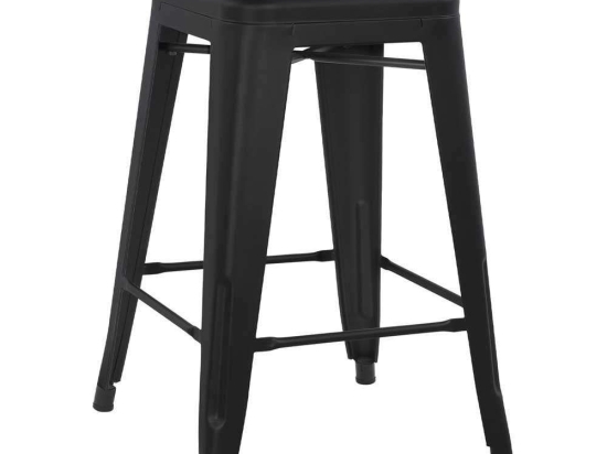 Σκαμπό HM8573.22 Melita 43x43x67Ycm Black Mat