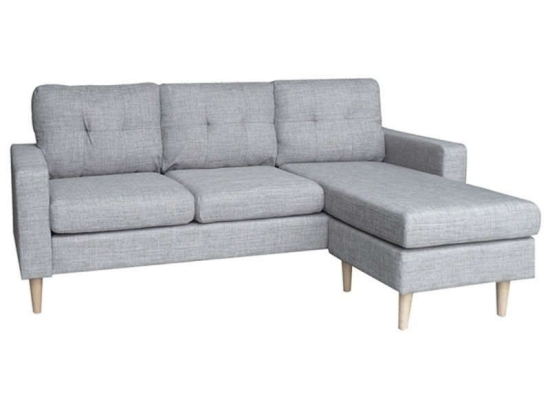 Καναπές Γωνιακός (Αναστρέψιμη Γωνία) Liana S 40.0066 185Χ126Χ85cm Grey Ύφασμα