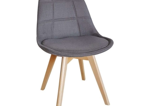 Καρέκλα Bianca 10.0085 49Χ53Χ82cm Grey Ξύλο,Ύφασμα