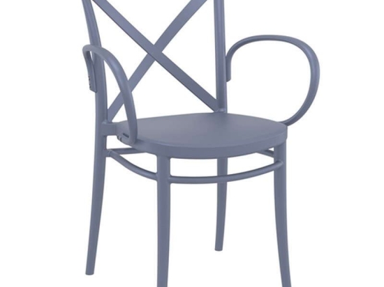 Πολυθρόνα Cross XL 20.0594 57Χ51Χ87cm Dark Grey Siesta