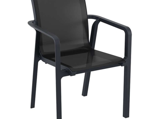 Πολυθρόνα Pacific 20.0077 57X62X44/90cm Black Siesta