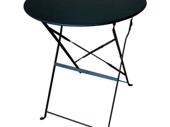 Τραπέζι Πτυσσόμενο Alma 24.0205 Φ70Χ71cm Black