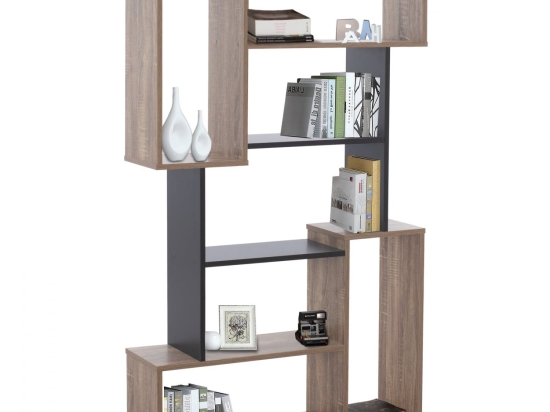 Βιβλιοθήκη HM8768.02 85X22X140 Grey Μελαμίνη