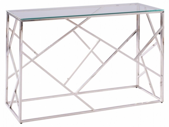 Κονσόλα Jana HM8620.01 Με Γυαλί Και Βάση Χρωμίου 120X40Χ78 Chrome Μέταλλο,Γυαλί