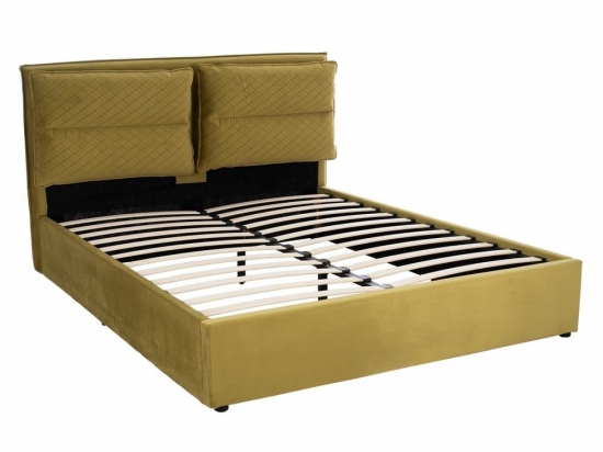 Κρεβάτι Royalty HM563.13 175x213x108 Για Στρώμα 160Χ200 Olive Υπέρδιπλο Mdf