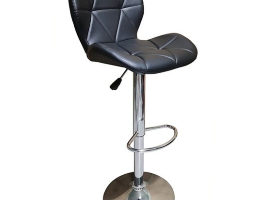 Σκαμπό Bar 91 43.1502.S (Σετ 2τμχ) 39x39x101cm Bar Black Μέταλλο,Τεχνόδερμα