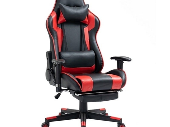 Πολυθρόνα Γραφείου Με Υποπόδιο A6360 70X65X128/138 Black-Red