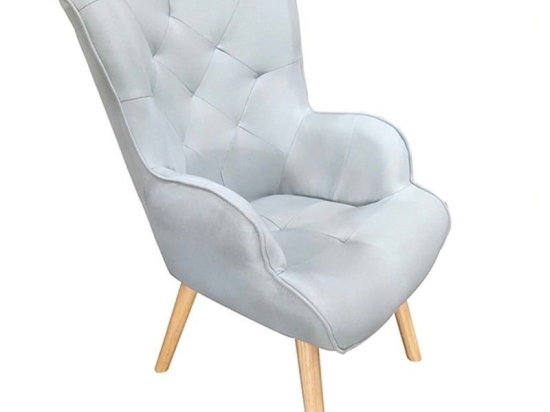 Μπερζέρα Adria 16.0006 68Χ76Χ98 Light Grey Ξύλο,Ύφασμα