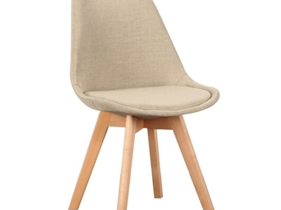 Καρέκλα Billy 11.1594 48Χ55Χ82 Beige Ξύλο,Ύφασμα
