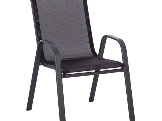 Πολυθρόνα Leon Μεταλλική HM5000.03 55x72x92cm Black Μέταλλο,Textilene